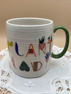 Anthropologie Black Lamb Studio Plant Lady Mug